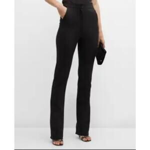 NWT lela rose seamed zip front skinny pants Black 8